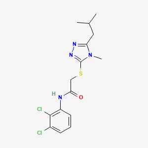 N-(2,3-dichlorophenyl)-2-[[4-methyl-5-(2-methylpropyl)-1,2,4-triazol-3-yl]sulfanyl]acetamide