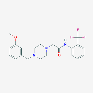 molecular formula C21H24F3N3O2 B5277586 2-[4-(3-methoxybenzyl)-1-piperazinyl]-N-[2-(trifluoromethyl)phenyl]acetamide 