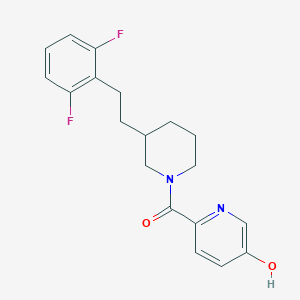 6-({3-[2-(2,6-difluorophenyl)ethyl]-1-piperidinyl}carbonyl)-3-pyridinol