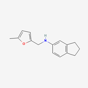 molecular formula C15H17NO B5277617 N-[(5-methylfuran-2-yl)methyl]-2,3-dihydro-1H-inden-5-amine 