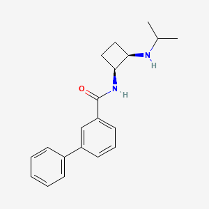 N-[(1S*,2R*)-2-(isopropylamino)cyclobutyl]-3-biphenylcarboxamide