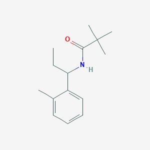 molecular formula C15H23NO B5277671 2,2-dimethyl-N-[1-(2-methylphenyl)propyl]propanamide 