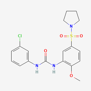 N-(3-chlorophenyl)-N'-[2-methoxy-5-(1-pyrrolidinylsulfonyl)phenyl]urea