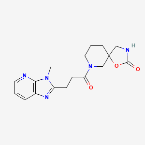 molecular formula C17H21N5O3 B5277693 7-[3-(3-methyl-3H-imidazo[4,5-b]pyridin-2-yl)propanoyl]-1-oxa-3,7-diazaspiro[4.5]decan-2-one 