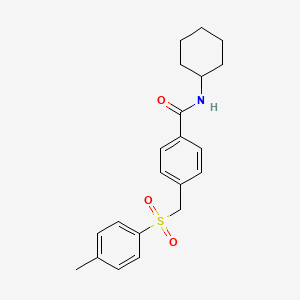 N~1~-Cyclohexyl-4-{[(4-methylphenyl)sulfonyl]methyl}benzamide