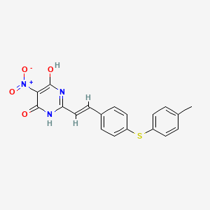 6-hydroxy-2-(2-{4-[(4-methylphenyl)thio]phenyl}vinyl)-5-nitro-4(3H)-pyrimidinone