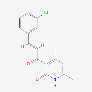 3-[3-(3-chlorophenyl)acryloyl]-4,6-dimethyl-2(1H)-pyridinone