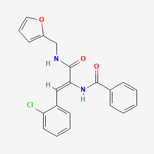 N-[(Z)-1-(2-chlorophenyl)-3-(furan-2-ylmethylamino)-3-oxoprop-1-en-2-yl]benzamide