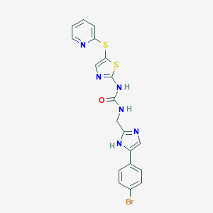 1-[5-(4-Bromophenyl)-1H-imidazole-2-ylmethyl]-3-[5-(2-pyridylthio)thiazole-2-yl]urea
