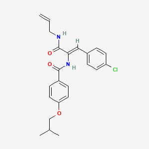 molecular formula C23H25ClN2O3 B5277752 N-[(Z)-1-(4-chlorophenyl)-3-oxo-3-(prop-2-enylamino)prop-1-en-2-yl]-4-(2-methylpropoxy)benzamide 