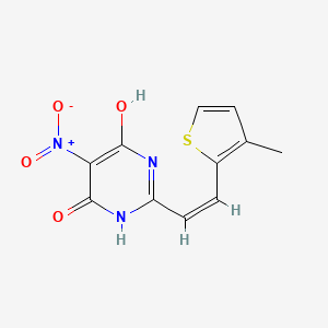 molecular formula C11H9N3O4S B5277767 6-hydroxy-2-[2-(3-methyl-2-thienyl)vinyl]-5-nitro-4(3H)-pyrimidinone 