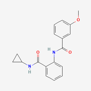 molecular formula C18H18N2O3 B5277796 N-cyclopropyl-2-[(3-methoxybenzoyl)amino]benzamide 