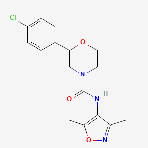 2-(4-chlorophenyl)-N-(3,5-dimethylisoxazol-4-yl)morpholine-4-carboxamide