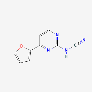 molecular formula C9H6N4O B5277809 {[4-(FURAN-2-YL)PYRIMIDIN-2-YL]AMINO}FORMONITRILE 