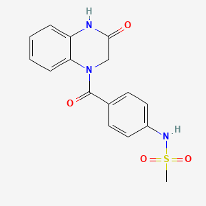 N-{4-[(3-oxo-3,4-dihydro-1(2H)-quinoxalinyl)carbonyl]phenyl}methanesulfonamide