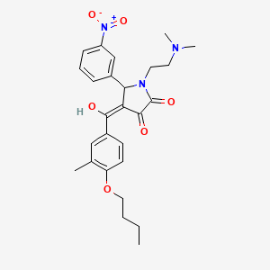 4-(4-butoxy-3-methylbenzoyl)-1-[2-(dimethylamino)ethyl]-3-hydroxy-5-(3-nitrophenyl)-1,5-dihydro-2H-pyrrol-2-one