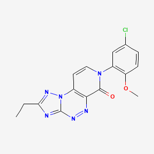 molecular formula C16H13ClN6O2 B5277861 7-(5-chloro-2-methoxyphenyl)-2-ethylpyrido[4,3-e][1,2,4]triazolo[5,1-c][1,2,4]triazin-6(7H)-one 