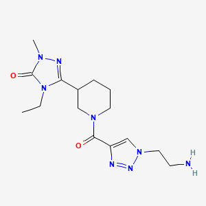 5-(1-{[1-(2-aminoethyl)-1H-1,2,3-triazol-4-yl]carbonyl}-3-piperidinyl)-4-ethyl-2-methyl-2,4-dihydro-3H-1,2,4-triazol-3-one dihydrochloride