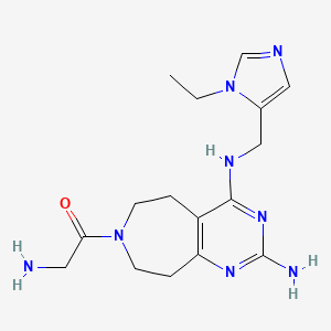 7-(aminoacetyl)-N~4~-[(1-ethyl-1H-imidazol-5-yl)methyl]-6,7,8,9-tetrahydro-5H-pyrimido[4,5-d]azepine-2,4-diamine dihydrochloride