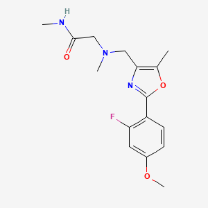 N~2~-{[2-(2-fluoro-4-methoxyphenyl)-5-methyl-1,3-oxazol-4-yl]methyl}-N~1~,N~2~-dimethylglycinamide