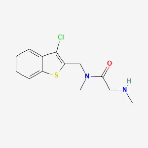 molecular formula C13H15ClN2OS B5277942 N~1~-[(3-chloro-1-benzothien-2-yl)methyl]-N~1~,N~2~-dimethylglycinamide 