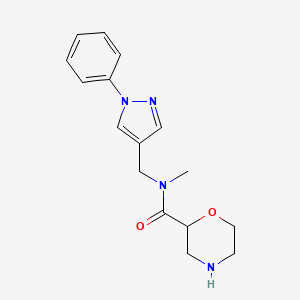 N-methyl-N-[(1-phenyl-1H-pyrazol-4-yl)methyl]morpholine-2-carboxamide