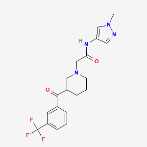 N-(1-methyl-1H-pyrazol-4-yl)-2-{3-[3-(trifluoromethyl)benzoyl]piperidin-1-yl}acetamide