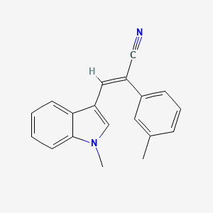 (E)-3-(1-methylindol-3-yl)-2-(3-methylphenyl)prop-2-enenitrile