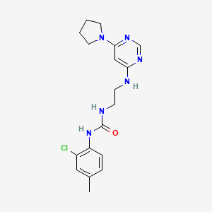 N-(2-chloro-4-methylphenyl)-N'-(2-{[6-(1-pyrrolidinyl)-4-pyrimidinyl]amino}ethyl)urea