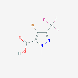 B052780 4-bromo-1-methyl-3-(trifluoromethyl)-1H-pyrazole-5-carboxylic acid CAS No. 497833-05-3
