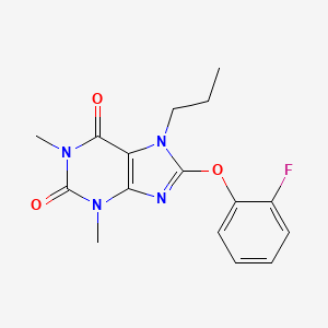 8-(2-fluorophenoxy)-1,3-dimethyl-7-propyl-3,7-dihydro-1H-purine-2,6-dione