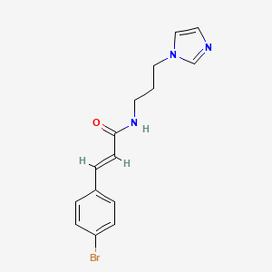 3-(4-bromophenyl)-N-[3-(1H-imidazol-1-yl)propyl]acrylamide