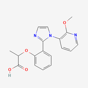 2-{2-[1-(2-methoxypyridin-3-yl)-1H-imidazol-2-yl]phenoxy}propanoic acid