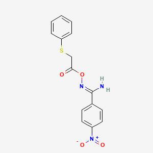 4-nitro-N'-{[(phenylthio)acetyl]oxy}benzenecarboximidamide