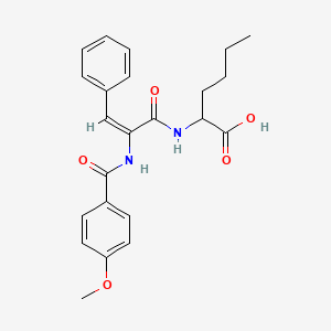 2-[[(E)-2-[(4-methoxybenzoyl)amino]-3-phenylprop-2-enoyl]amino]hexanoic acid