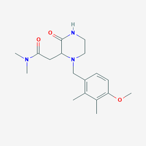 2-[1-(4-methoxy-2,3-dimethylbenzyl)-3-oxo-2-piperazinyl]-N,N-dimethylacetamide