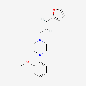 molecular formula C18H22N2O2 B5278111 1-[(E)-3-(furan-2-yl)prop-2-enyl]-4-(2-methoxyphenyl)piperazine 