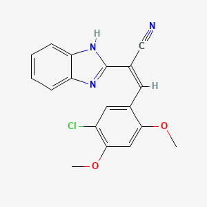 (2Z)-2-(1H-benzimidazol-2-yl)-3-(5-chloro-2,4-dimethoxyphenyl)prop-2-enenitrile