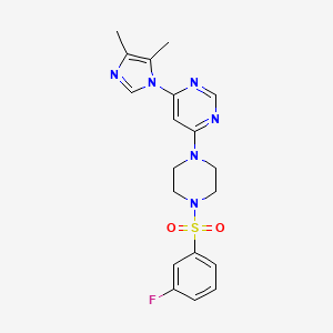 4-(4,5-dimethyl-1H-imidazol-1-yl)-6-{4-[(3-fluorophenyl)sulfonyl]-1-piperazinyl}pyrimidine