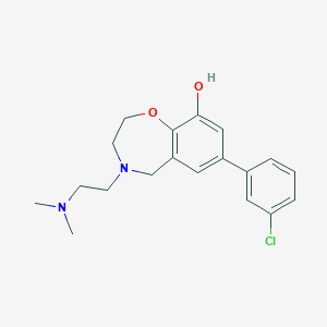 molecular formula C19H23ClN2O2 B5278162 7-(3-chlorophenyl)-4-[2-(dimethylamino)ethyl]-2,3,4,5-tetrahydro-1,4-benzoxazepin-9-ol 