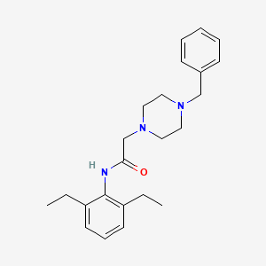 2-(4-benzylpiperazin-1-yl)-N-(2,6-diethylphenyl)acetamide