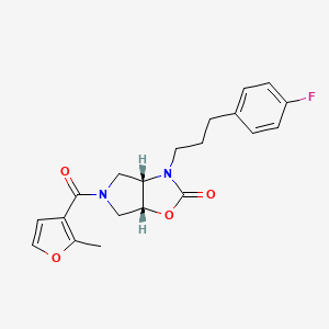 (3aS*,6aR*)-3-[3-(4-fluorophenyl)propyl]-5-(2-methyl-3-furoyl)hexahydro-2H-pyrrolo[3,4-d][1,3]oxazol-2-one