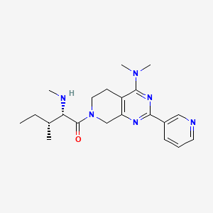 N,N-dimethyl-7-[(2S,3R)-3-methyl-2-(methylamino)pentanoyl]-2-pyridin-3-yl-5,6,7,8-tetrahydropyrido[3,4-d]pyrimidin-4-amine