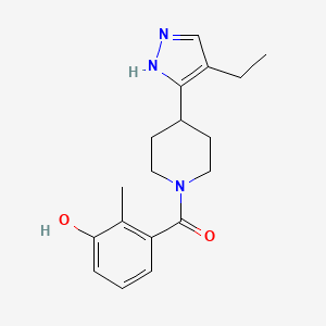 3-{[4-(4-ethyl-1H-pyrazol-5-yl)piperidin-1-yl]carbonyl}-2-methylphenol