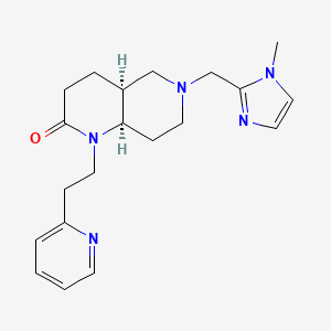 (4aS*,8aR*)-6-[(1-methyl-1H-imidazol-2-yl)methyl]-1-(2-pyridin-2-ylethyl)octahydro-1,6-naphthyridin-2(1H)-one