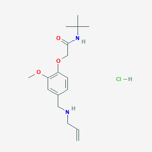 N-tert-butyl-2-[2-methoxy-4-[(prop-2-enylamino)methyl]phenoxy]acetamide;hydrochloride