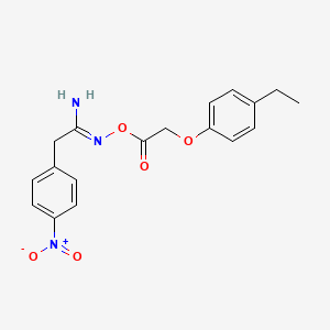 molecular formula C18H19N3O5 B5278243 N'-{[(4-ethylphenoxy)acetyl]oxy}-2-(4-nitrophenyl)ethanimidamide 