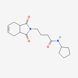 N-cyclopentyl-4-(1,3-dioxo-3a,4,7,7a-tetrahydroisoindol-2-yl)butanamide