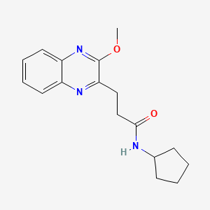 molecular formula C17H21N3O2 B5278258 N-cyclopentyl-3-(3-methoxy-2-quinoxalinyl)propanamide 