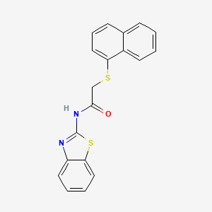 molecular formula C19H14N2OS2 B5278264 N-1,3-benzothiazol-2-yl-2-(1-naphthylthio)acetamide 